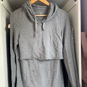 Latched Mama Cloud Nursing Hoodie, Small, Gray